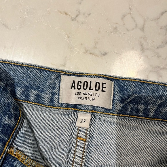 Agolde Parker Denim Shorts (Swapmeet Blue) - Picture 2 of 3